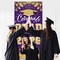 Graduation Party Decoration – Purple & Gold Congrats Grad Class of 2026 Banner, Large Front Door & Porch Sign Backdrop Wall Decor for Graduation Celebration